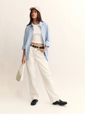 The Reformation - Val 90s Mid Rise Straight Jeans - Fior di latte - 29